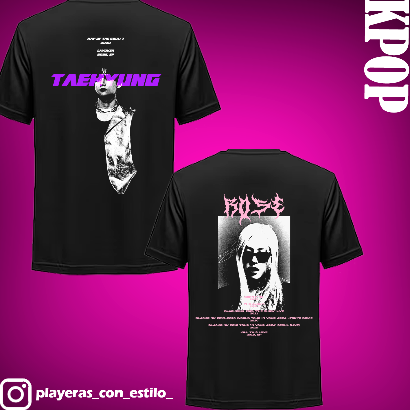 Playeras de K-pop